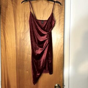 Brand new BURGUNDY velvet dress